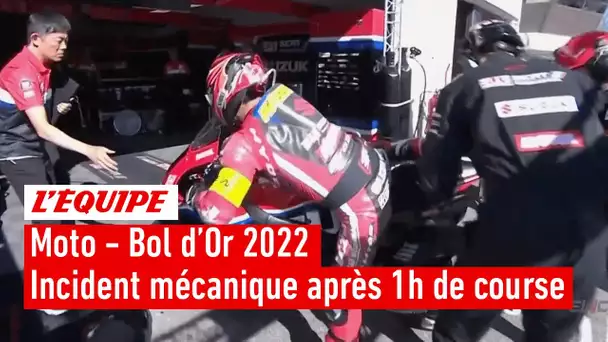 Incident mécanique pour la Suzuki n°1 - Moto - Bol d'Or