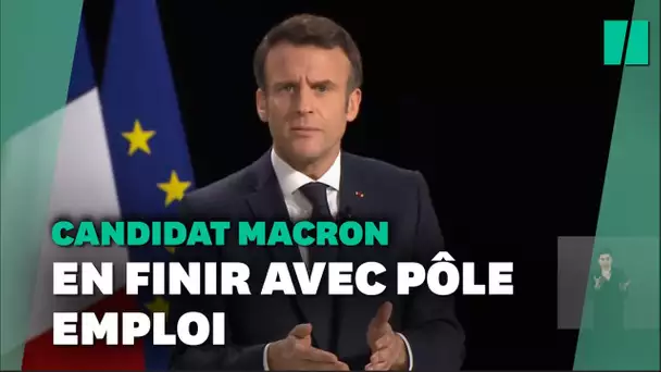 Le candidat Macron veut transformer Pôle Emploi en France Travail