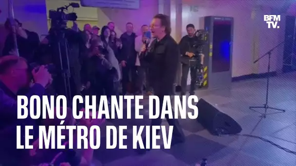 Bono et The Edge de U2 donnent un concert surprise dans le métro de Kiev