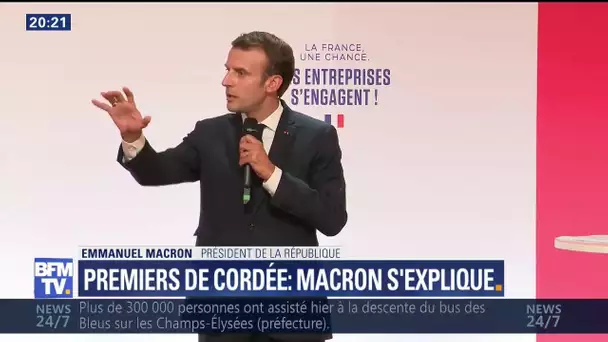 Emmanuel Macron reprend l’expression 'premiers de cordée' et précise sa pensée