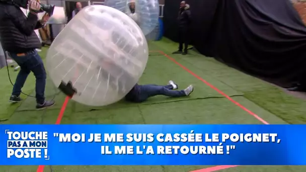 Danielle Moreau se fait casser le poignet lors du jeu des bulles !