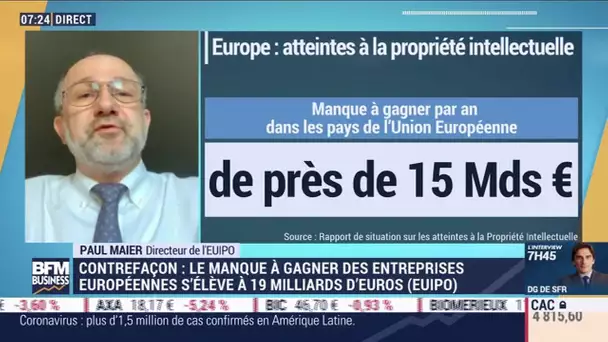 Paul Maier (EUIPO) : Contrefaçon, le manque à gagner des entreprises s'élève à 19 milliards d'euros
