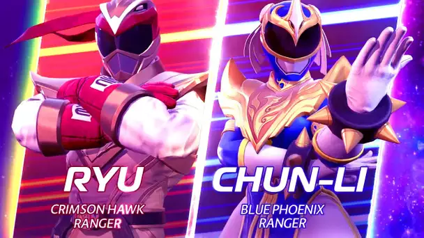 POWER RANGERS Battle for the Grid : RYU & CHUN-LI (Street Fighter) Cross-Over GAMEPLAY TRAILER