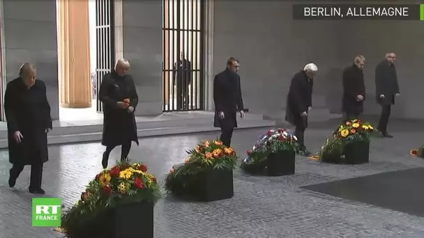Macron, Merkel et Steinmeier commémorent le Jour du Souvenir à Berlin