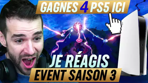 🔥JE RÉAGIS À L' ÉVÉNEMENT DE LA SAISON 3 + 4 PS5 à GAGNER (Vraiment) [ Fortnite ]