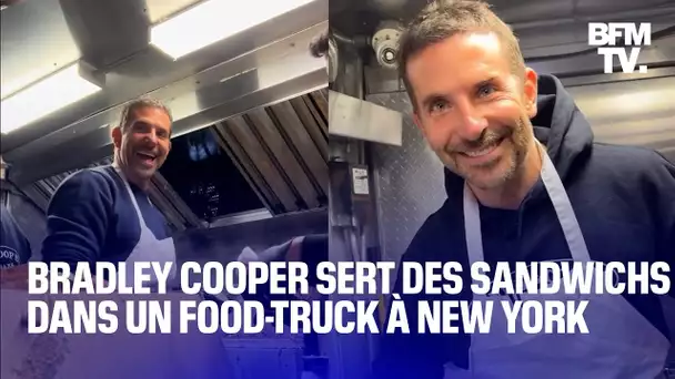 Bradley Cooper filmé en train de servir des sandwichs dans un food-truck à New York