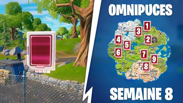 TROUVER LES OMNIPUCES DE LA SEMAINE 8 ! (FORTNITE QUETE EPEE OMNI)