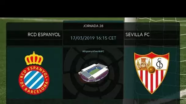 Calentamiento RCD Espanyol vs Sevilla FC
