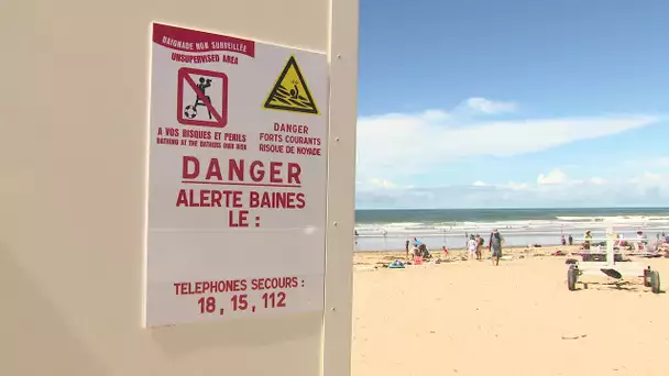 Alerte aux baïnes sur le littoral de Nouvelle-Aquitaine