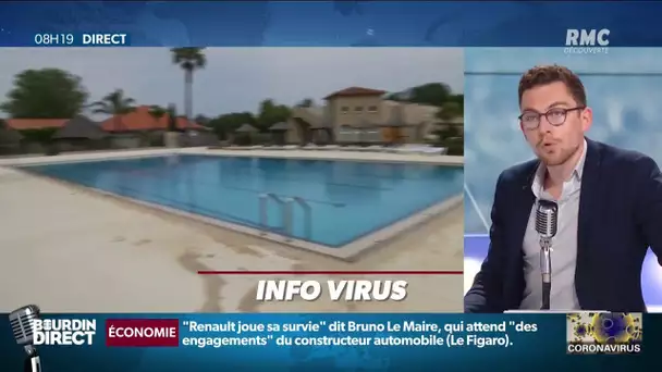 Est-ce qu’on risque d’attraper le virus en se baignant?