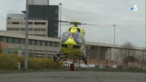 Coronavirus : dix patients en réanimation transférés par hélicoptère d'Amiens au CHU de Lille