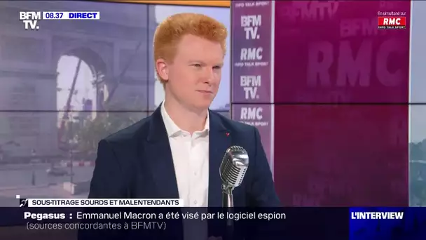 Adrien Quatennens face à Philippe Corbé sur RMC et BFMTV