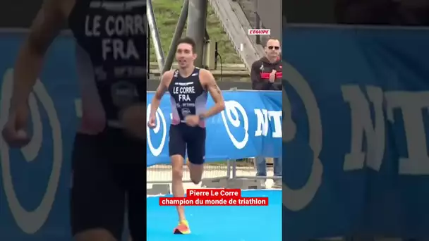 🇫🇷 Pierre Le Corre sacré champion du monde de triathlon ! #triathlon #shorts