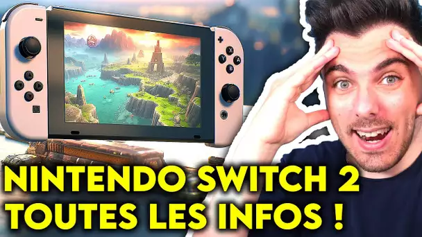 NINTENDO SWITCH 2 : TOUTES LES INFOS DE LA CONSOLE LEAKS ! 💥 (Date, Prix, Puissance..)