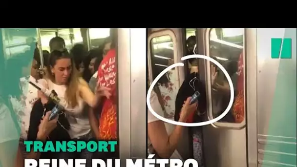 Cette New-yorkaise déterminée a provoqué un débat sur le savoir-vivre dans le métro