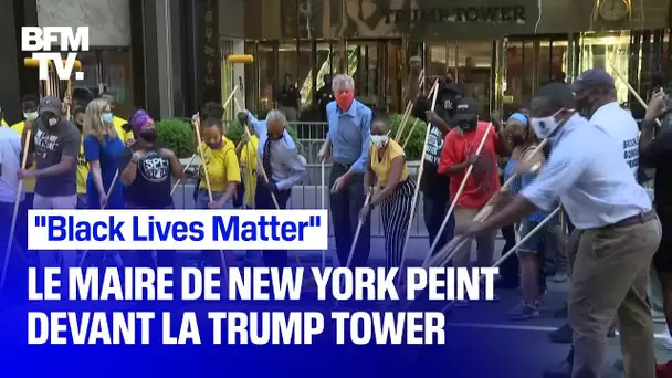Le maire de New York peint 'Black Lives Matter' devant la Trump Tower