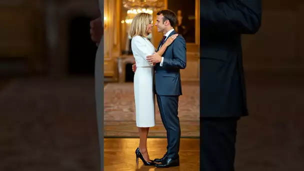 Emmanuel and Brigitte Macron’s Romantic Moment in Elegant French Setting #fashion #parisstyle #style