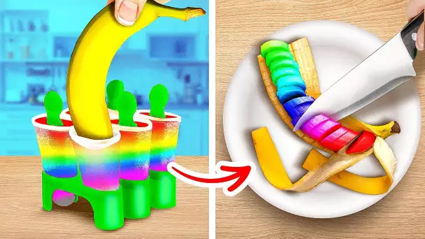 Astuces alimentaires arc-en-ciel et trucs de cuisine DIY🌈 🥐🧑‍🍳