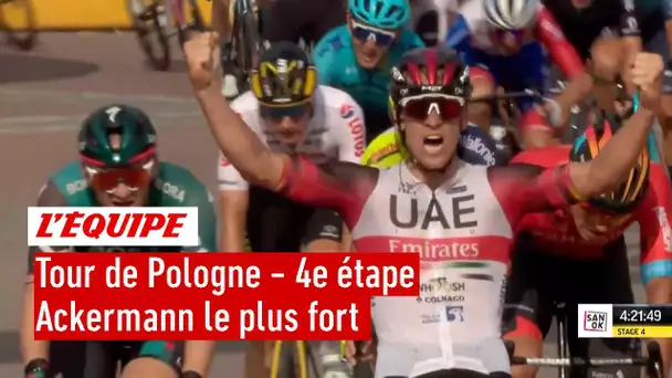 Tour de Pologne - L'arrivée de la 4e étape : Ackermann (UAE Team Emirates) le plus fort au sprint