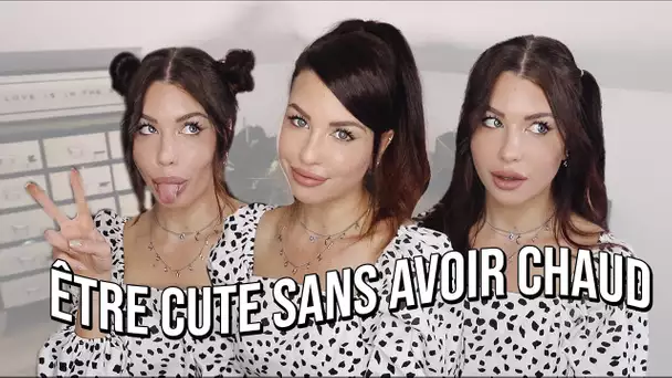 4 coiffures pour ne PAS avoir CHAUD *mais être cute quand même*