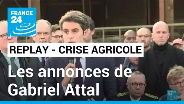 REPLAY - Les annonces du Premier ministre, Gabriel Attal, sur la crise agricole en France