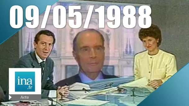 13h Antenne 2 du 09 mai 1988 - Réélection de François Mitterrand | Archive INA
