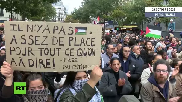 🇫🇷  Des échauffourées éclatent avec la police lors d'un grand rassemblement pro-palestinien à Paris