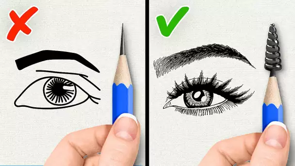 30+ ASTUCES GÉNIALES DE DESSINS POUR LES DÉBUTANTS