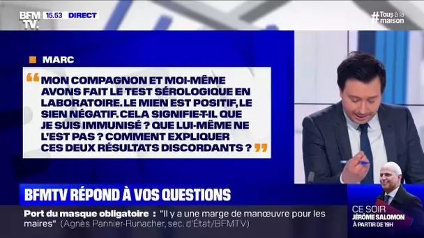 Mon compagnon et moi avons fait le test, le mien est positif, le sien négatif, comment l'expliquer?