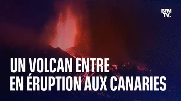 Les images impressionnantes de l'éruption d'un volcan endormi depuis 50 ans aux Canaries