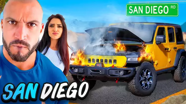 UN PANNE DE JEEP NOUS GACHE NOTRE VOYAGE A SAN DIEGO !