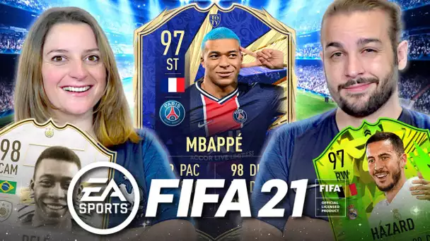 ON PACK DES CARTES DE FOU ! OBJECTIF RECORD DU MONDE DRAFT FIFA 21