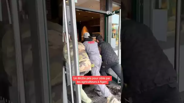 Un McDo pris pour cible par les agriculteurs à Agen