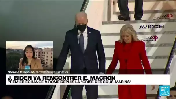 Rencontre Biden/Macron : premier échange à Rome depuis la "crise des sous-marins" • FRANCE 24