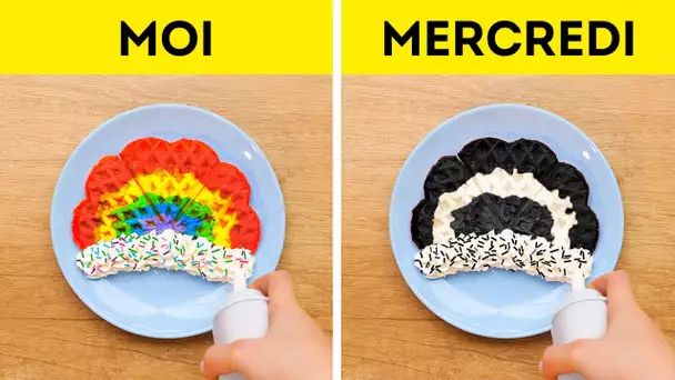 CHALLENGE DE CUISINE : MERCREDI VS MOI | GADGETS DE CUISINE ET ASTUCES POUR L'ÉDUCATION