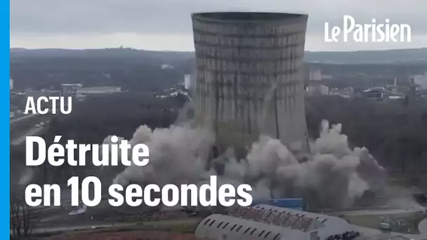 Moselle : la plus haute tour de la centrale de Saint-Avold dynamitée