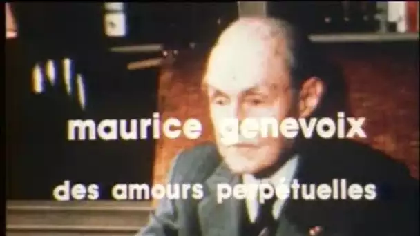 Maurice Genevoix, son teckel et sa chatte