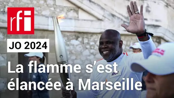 JO 2024: le relais de la flamme s’est élancé à Marseille • RFI