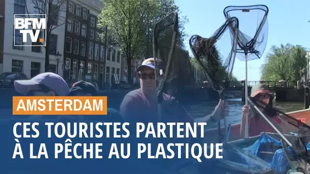 Ces touristes partent à la pêche au plastique sur les canaux d’Amsterdam
