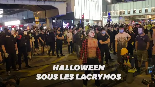 À Hong Kong, la police face aux masques d'Halloween