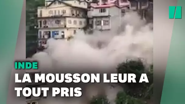 En Inde, les habitants de cet immeuble ont échappé de peu à son effondrement