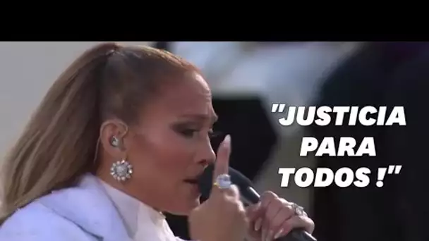 Jennifer Lopez lance "Justicia para todos" en plein chant pour Biden