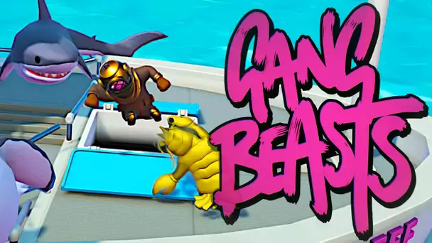 NOUVELLE MAP INCROYABLE SUR GANG BEASTS ! ON S'AMUSE AVEC LES REQUINS !