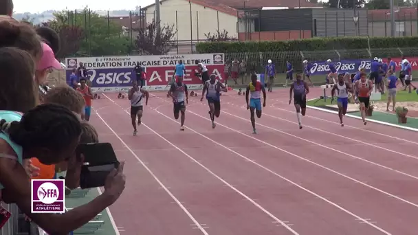 Albi 2014 : Finale 100 m Espoirs M (Ken Romain en 10&#039;&#039;61)