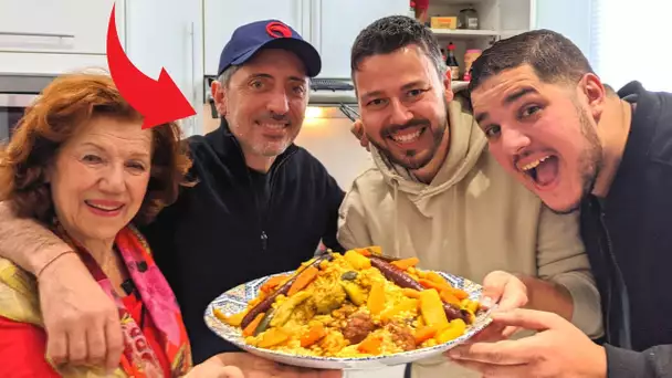 La mère de GAD ELMALEH fait un COUSCOUS à la BRIGADE DES FAST FOODS!  VLOG 1260