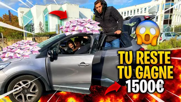 LE DERNIER QUI SORS DE LA VOITURE GAGNE 1200 EUROS 🤑🤩