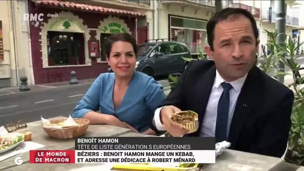 Béziers: Hamon mange un kebab et adresse une dédicace à Ménard - Les Grandes Gueules de RMC