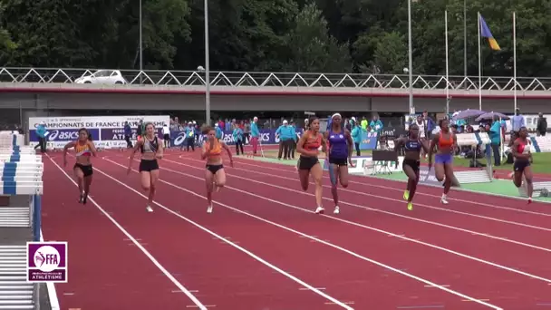 Dreux 2017 : Finale 100 m Juniors Filles (Estelle Raffai en 11&#039;&#039;56)