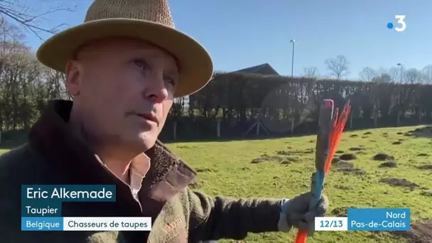 Un chasseur de taupes contre les invasions en Belgique.