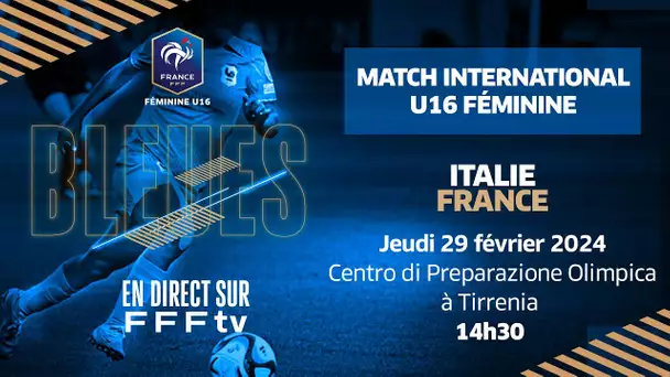 U16F : Italie-France en direct